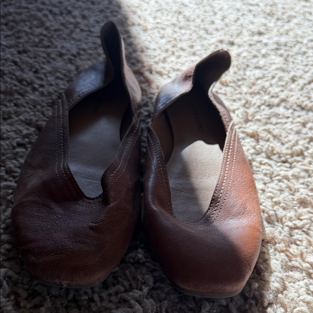 Lucky Brand - Brown Leather Women's flat casual Shoes